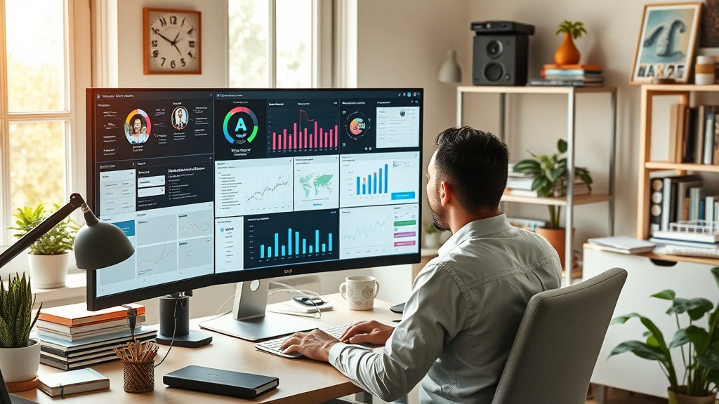Split view of customer sending support message and business owner reviewing AI-powered customer service responses and analytics on dashboard